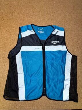 Amazon flex reflective safety vest employee zip up size XL j1